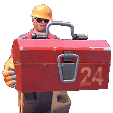 engineer holding a toolbox