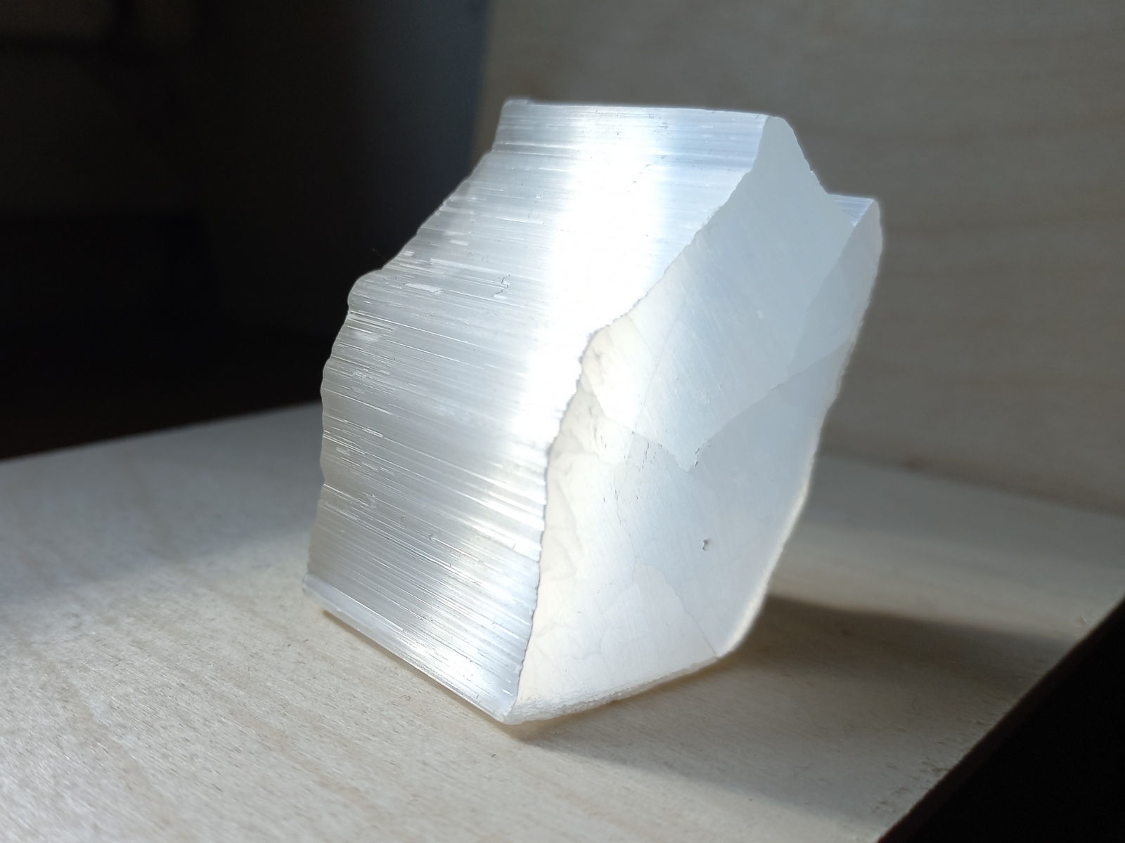 selenite in sunlight