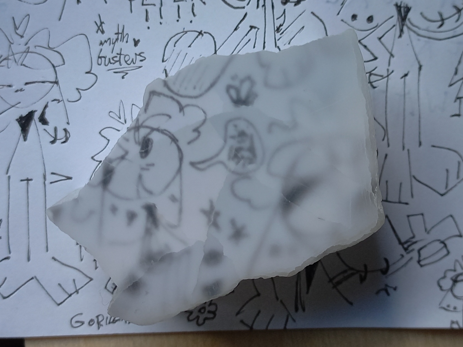 selenite on paper