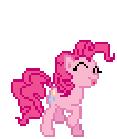 Pinkie Pie jumping happily.